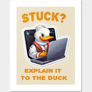 Stuck explain it to the duck Posters and Art